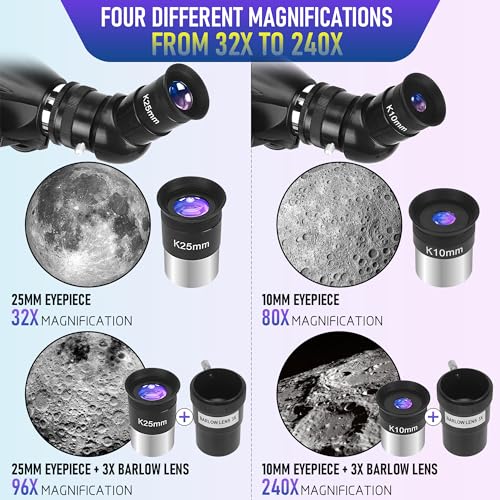 MEEZAA Professional Telescope: High Power, Beginner Friendly