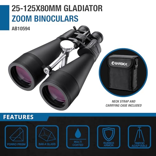 Beginner's Best: BARSKA Gladiator Zoom Binoculars (Green Lens)