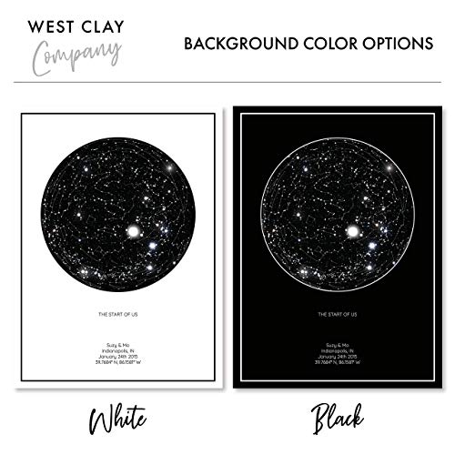 Customized Star Constellation Map | Minimal Home Decor