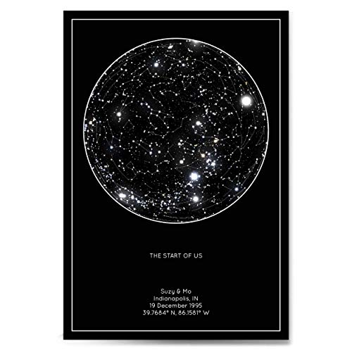 Customized Star Constellation Map | Minimal Home Decor