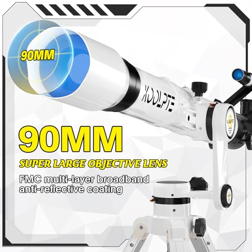 90mm Aperture Telescope with AZ Mount for Astronomy Beginners