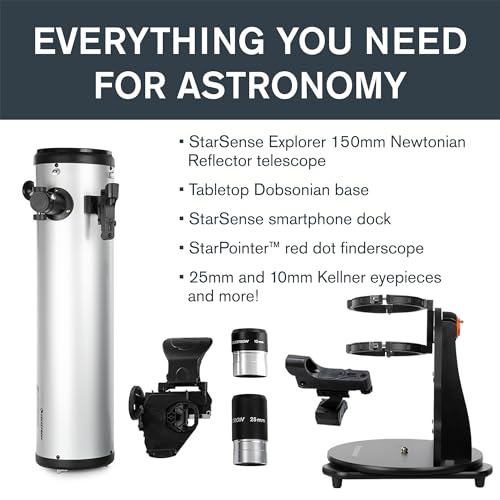 StarSense Explorer 150mm Tabletop Dobsonian Telescope, iPhone/Android compatible