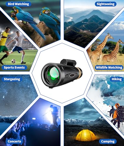 High Power Monocular Telescope with Smartphone Adapter