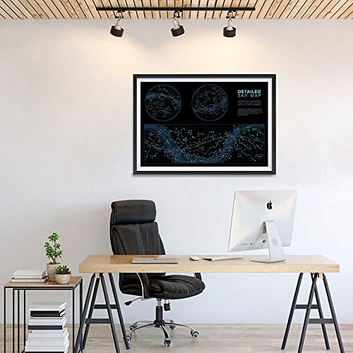 Detailed Constellation Sky Map Poster - Beginner's Astronomy Guide