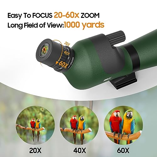 20-60x85MM Spotting Scope: Perfect for Beginners!