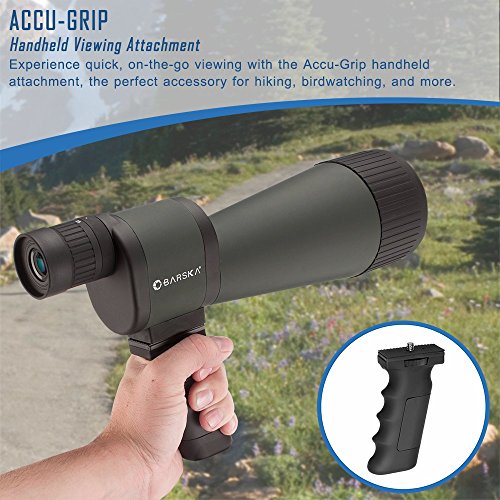BARSKA Beginner's Waterproof Spotting Scope, 25-125x88, Green/Black