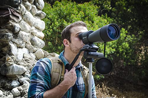 BARSKA Beginner's Waterproof Spotting Scope, 25-125x88, Green/Black