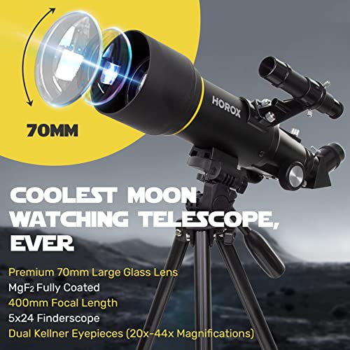 HOROX 70mm Refractor Telescope: Ideal Beginner Astronomy Gear