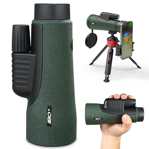 12X55 Monocular Telescope with Smartphone Adapter & Tripod