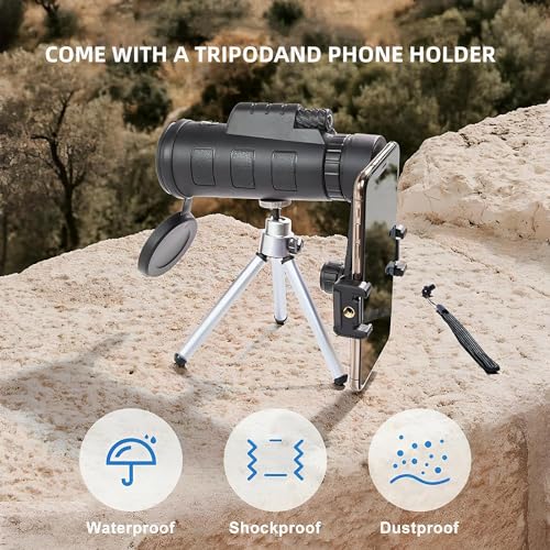 2024 Monocular Telescope with Smartphone Adapter and Tripod