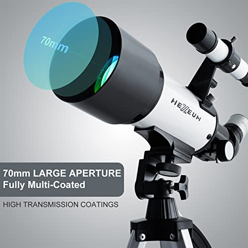 Portable Telescope for Beginners - 70mm Aperture, AZ Mount