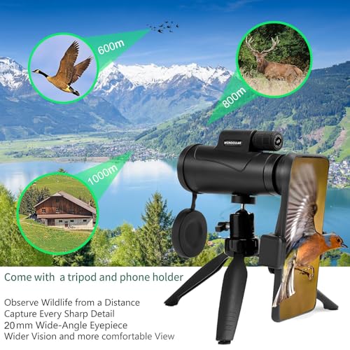 Compact Monocular Telescope for Birdwatching & Travel