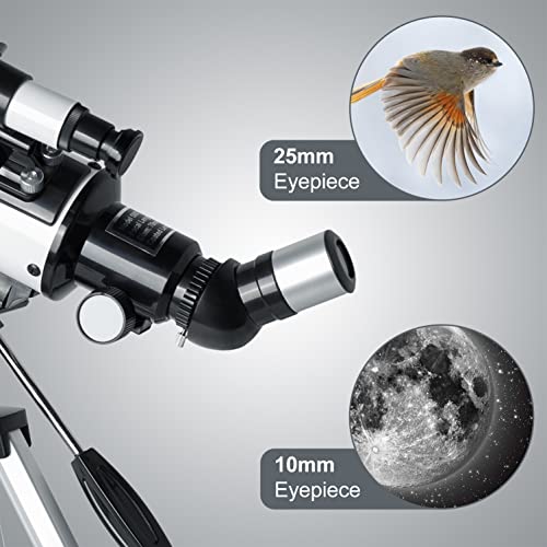 Portable Telescope for Beginners - 70mm Aperture, AZ Mount