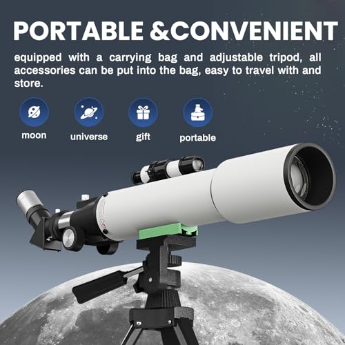 Portable Refractor Telescope for Astronomy Beginners