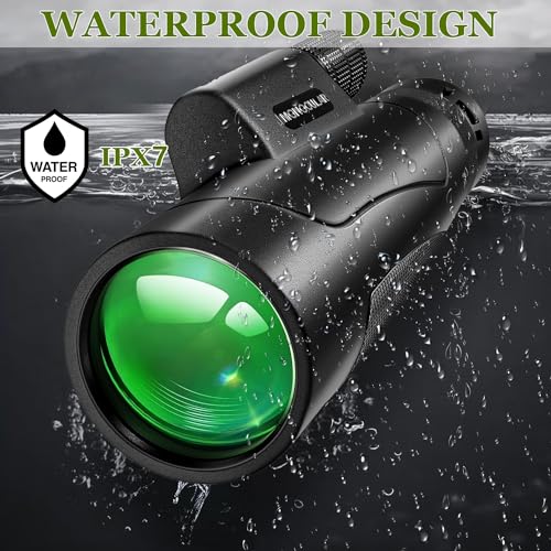 HD Monocular Telescope with Smartphone Holder for Beginners