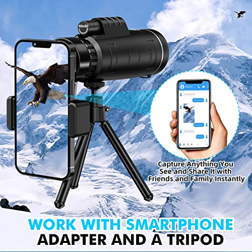 Smartphone-compatible Monocular Telescope - Enhanced Viewing Experience