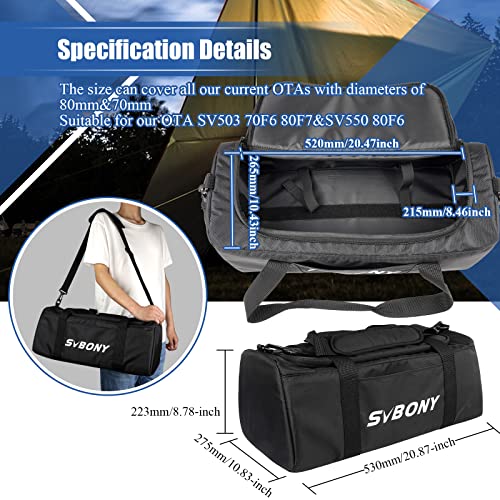SVBONY SV212 Telescope Bag with Shock-Absorbing Protection