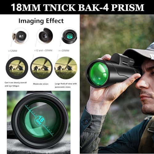 HD Monocular Telescope with Smartphone Holder for Beginners
