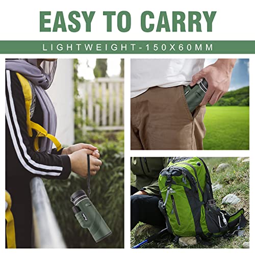 Pankoo High Power Monocular Telescope with Smartphone Holder