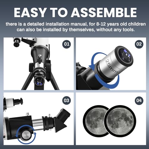 Portable Refractor Telescope for Astronomy Beginners