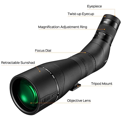 Gosky EagleView Spotting Scope with Smartphone Adapter