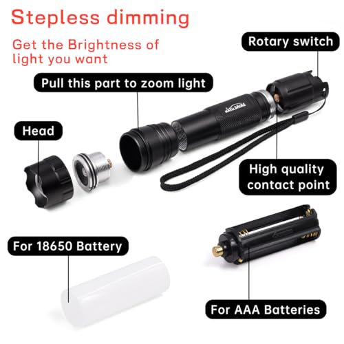 Adjustable Red Light Flashlight for Astronomy Beginners