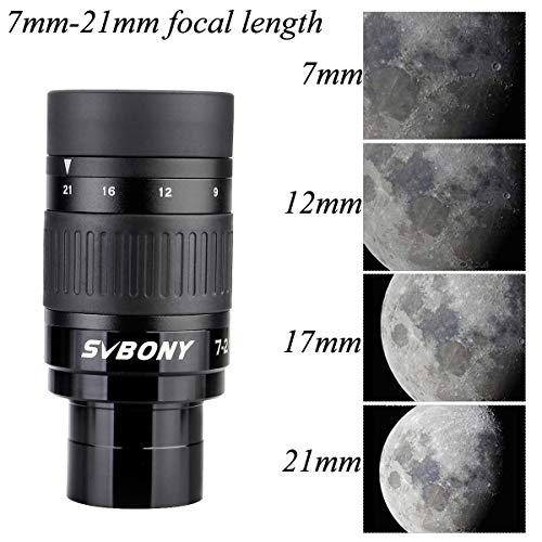 SVBONY SV135 Zoom Eyepiece, 7-21mm for Astronomic Telescopes
