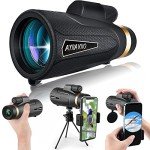 High-Powered 12×60 Monocular with Smartphone Holder