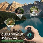 High-Powered 12×60 Monocular with Smartphone Holder