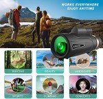 High-Powered 12×60 Monocular with Smartphone Holder