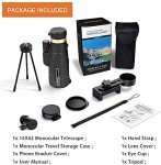 High-Powered 12×60 Monocular with Smartphone Holder