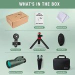 High Power 12x56 Monocular with Smartphone Adapter