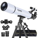 High-Powered 80mm Refractor Telescope for Beginners