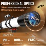 90mm Beginner Telescope with Tripod & Phone Adapter