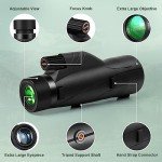 High Power 12x56 Monocular Telescope with Tripod