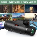 High Power 12x56 Monocular Telescope with Tripod