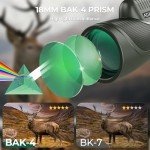 High-Power 12x56 HD Monocular with Smartphone Adapter