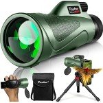 High-Powered 12x60 Monocular Telescope with Adapter