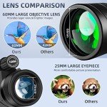High-Powered Monocular with Smartphone Adapter and Tripod