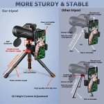 High-Powered Monocular with Smartphone Adapter and Tripod