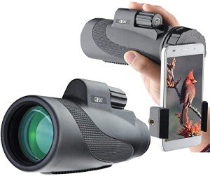 Gosky Titan 12X50 Waterproof Monocular with Smartphone Holder