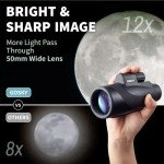 Gosky Titan 12X50 Waterproof Monocular with Smartphone Holder