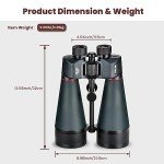 20x80 Waterproof Astronomy Binoculars with Tripod Adapter