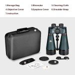 20x80 Waterproof Astronomy Binoculars with Tripod Adapter
