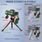 12X60 HD Monocular with Smartphone Adapter & Tripod