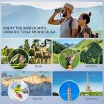 12X60 HD Monocular with Smartphone Adapter & Tripod