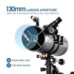 AOMEKIE 130EQ Newtonian Telescope for Beginners