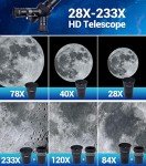 Beginner Friendly 70mm Astronomy Telescope with Tripod