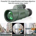 12x50 Monocular for Smartphone with Tripod