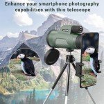 12x50 Monocular for Smartphone with Tripod